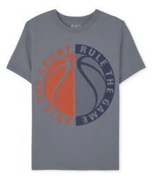Childrens Place Grey Boys Basketball Graphic Tee